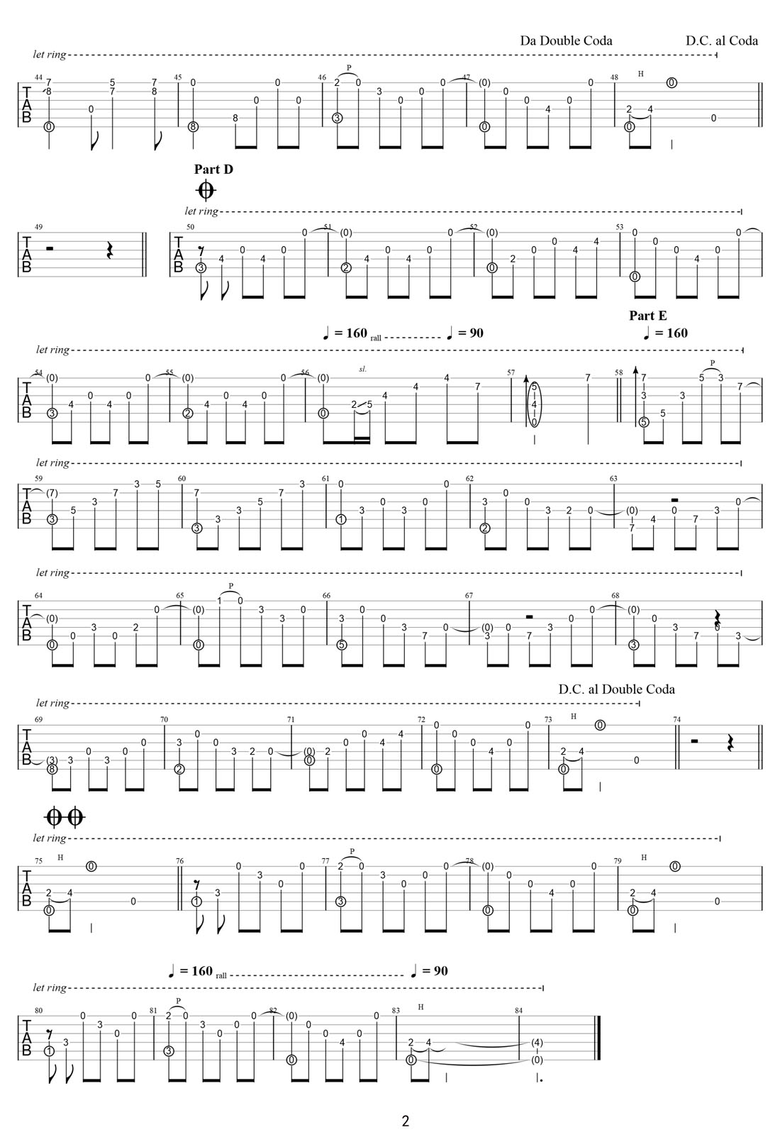 樹氷の輝き(樹冰的光輝)吉他譜_岸部真明_C調(diào)指彈/獨(dú)奏譜_完美版_圖譜2