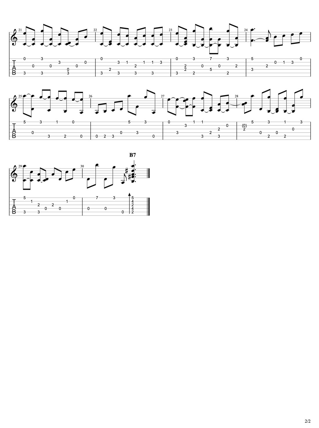 最終幻想10吉他譜_動(dòng)漫游戲_C調(diào)指彈/獨(dú)奏譜_重制版_圖譜2