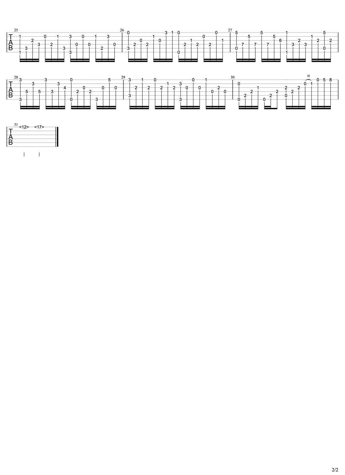 美麗拍檔吉他譜_胡偉立_C調(diào)指彈/獨(dú)奏譜_國產(chǎn)凌凌漆插曲_圖譜2