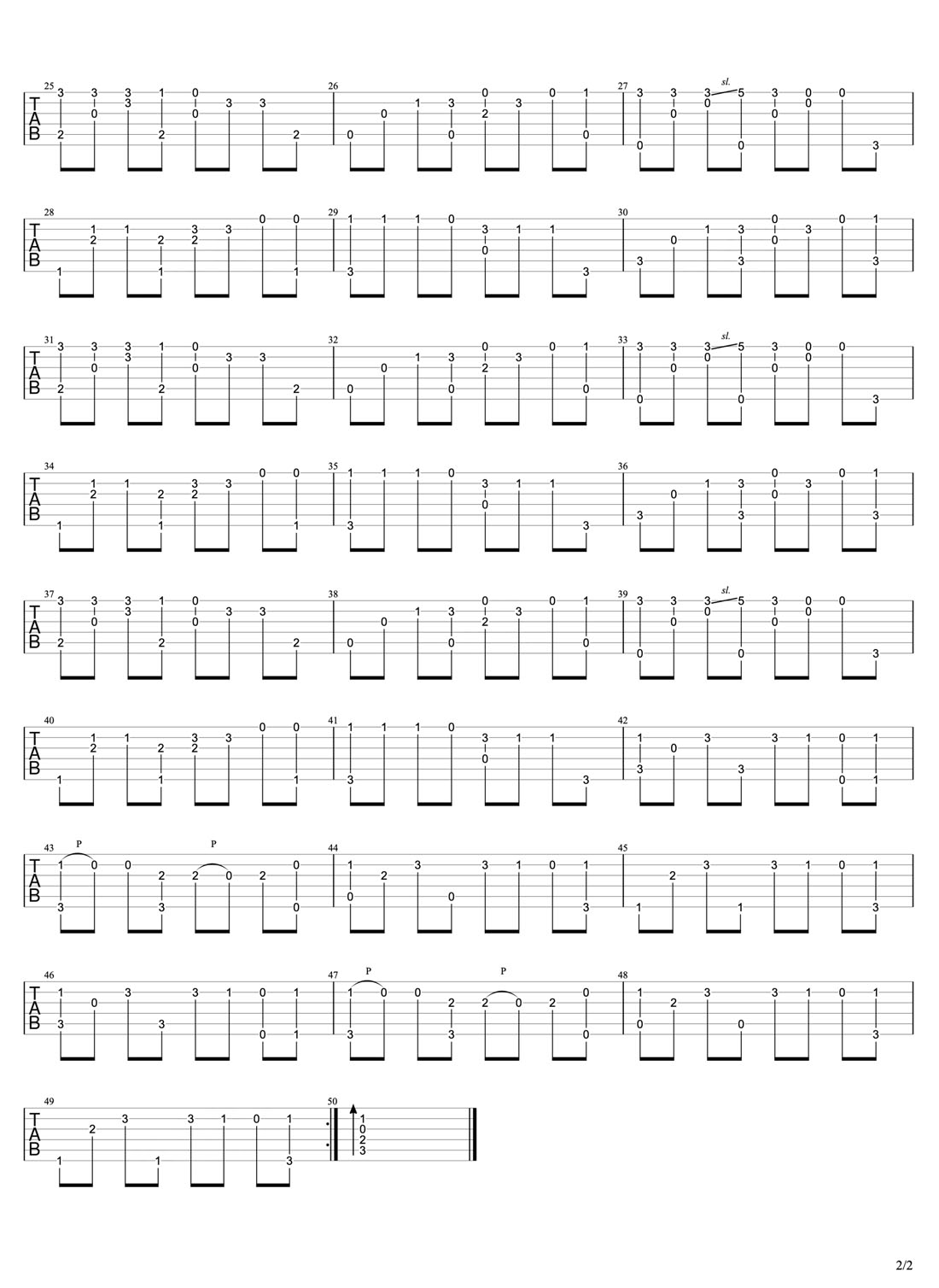 簡單愛吉他譜_周杰倫_C調(diào)指彈/獨奏譜_新編_圖譜2