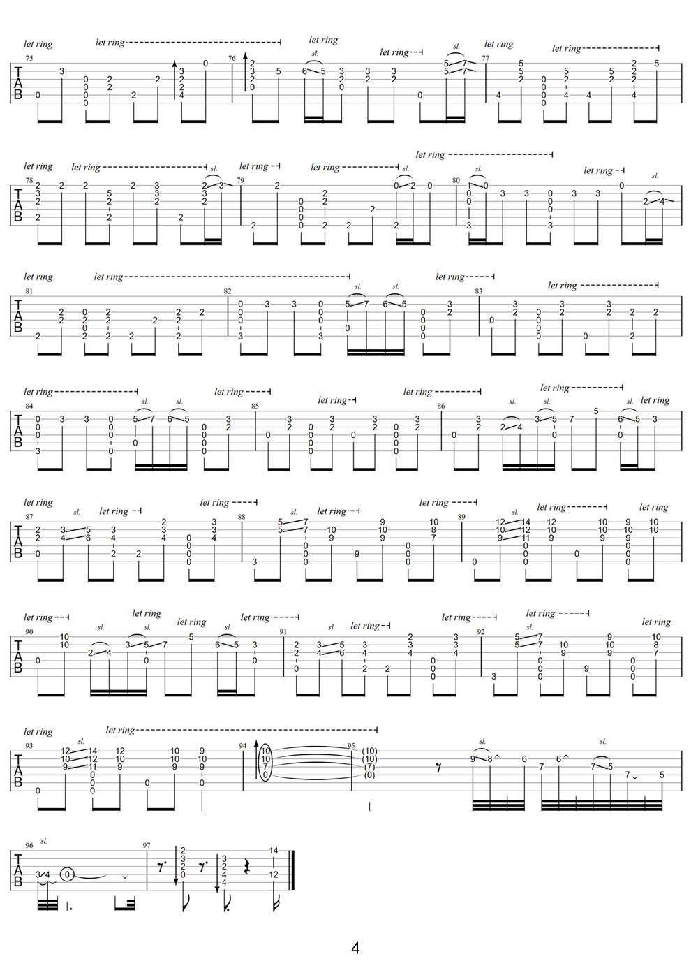 情非得已吉他譜_庾澄慶_C調指彈/獨奏譜_完美版_圖譜4