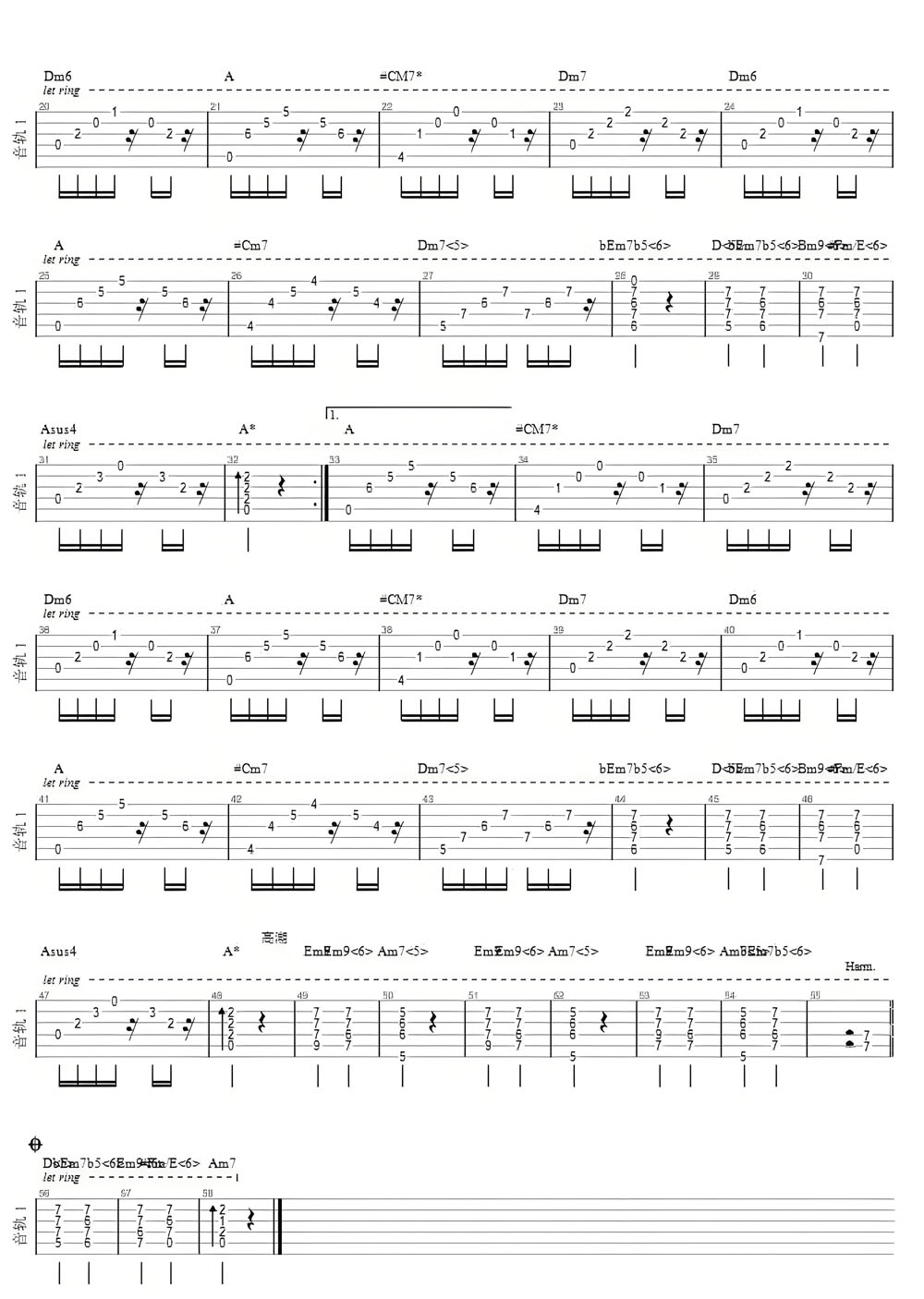 無(wú)菇朋友吉他譜_方大同_D調(diào)指彈/獨(dú)奏譜_圖譜2