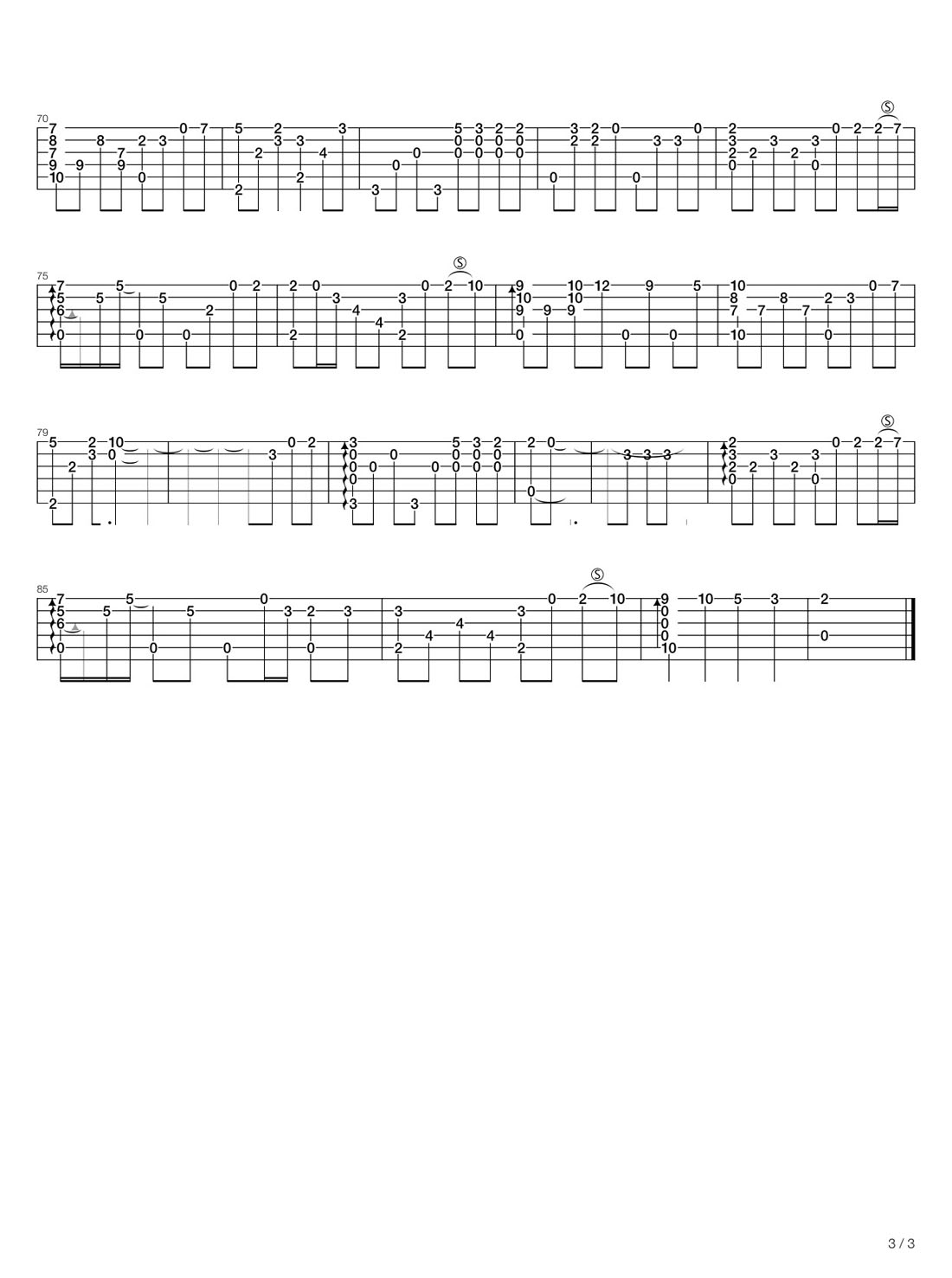 獨(dú)家記憶吉他譜_陳小春_C調(diào)指彈/獨(dú)奏譜_重制版_圖譜3