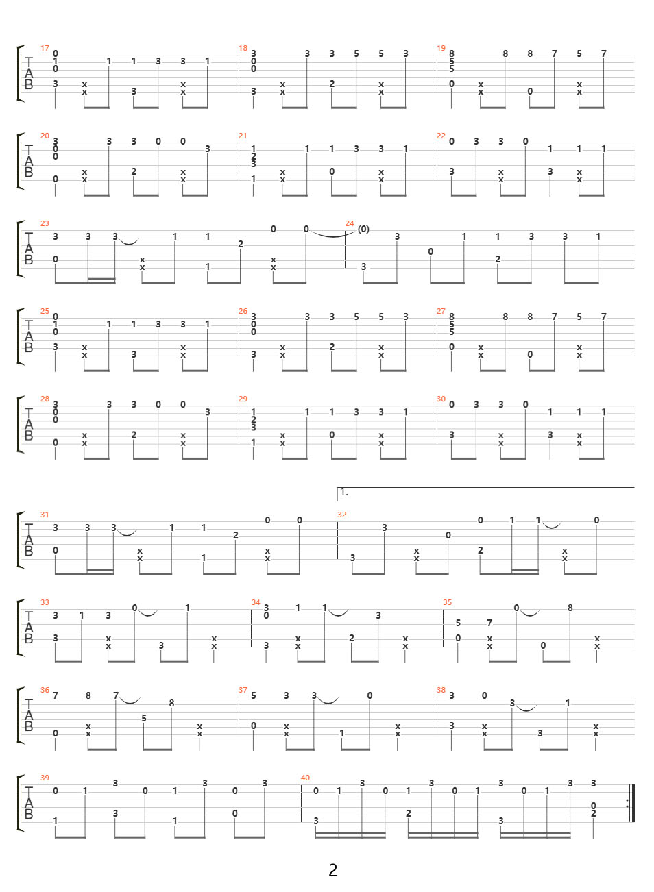 有何不可吉他譜_許嵩_G調指彈/獨奏譜_圖譜2