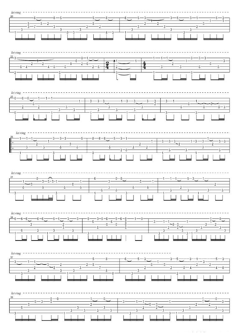MY LOVE吉他譜_Westlife_G調指彈/獨奏譜_圖譜2