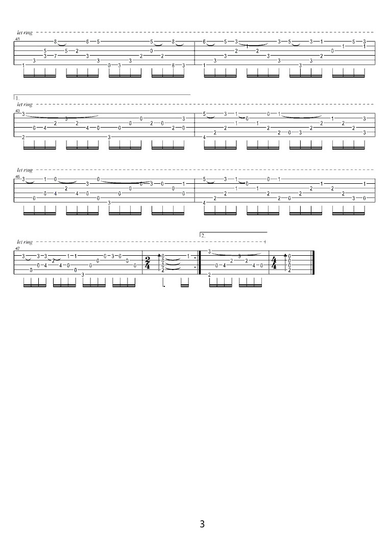 MY LOVE吉他譜_Westlife_G調指彈/獨奏譜_圖譜3