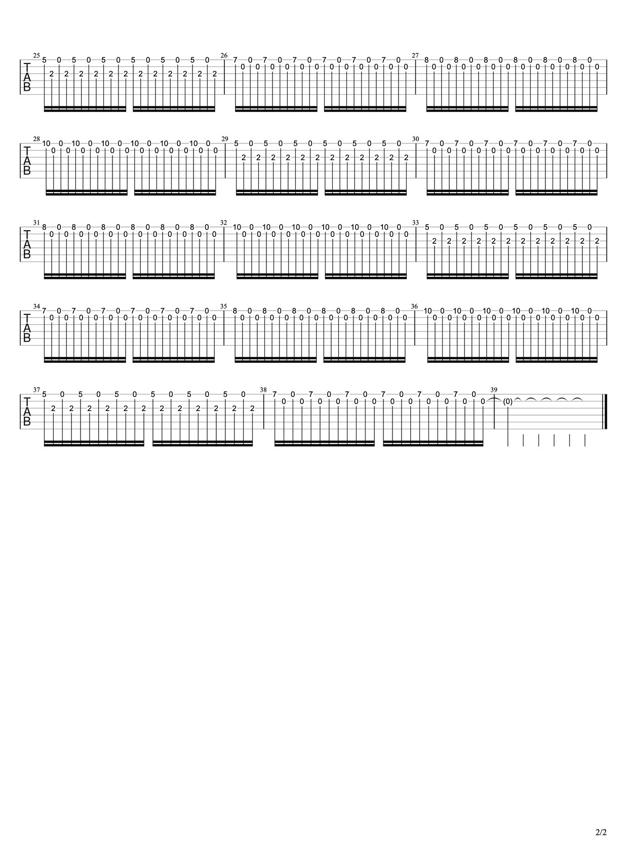 Confield Chase吉他譜_Hans Zimmer_C調指彈/獨奏譜_星際穿越純音樂_圖譜2