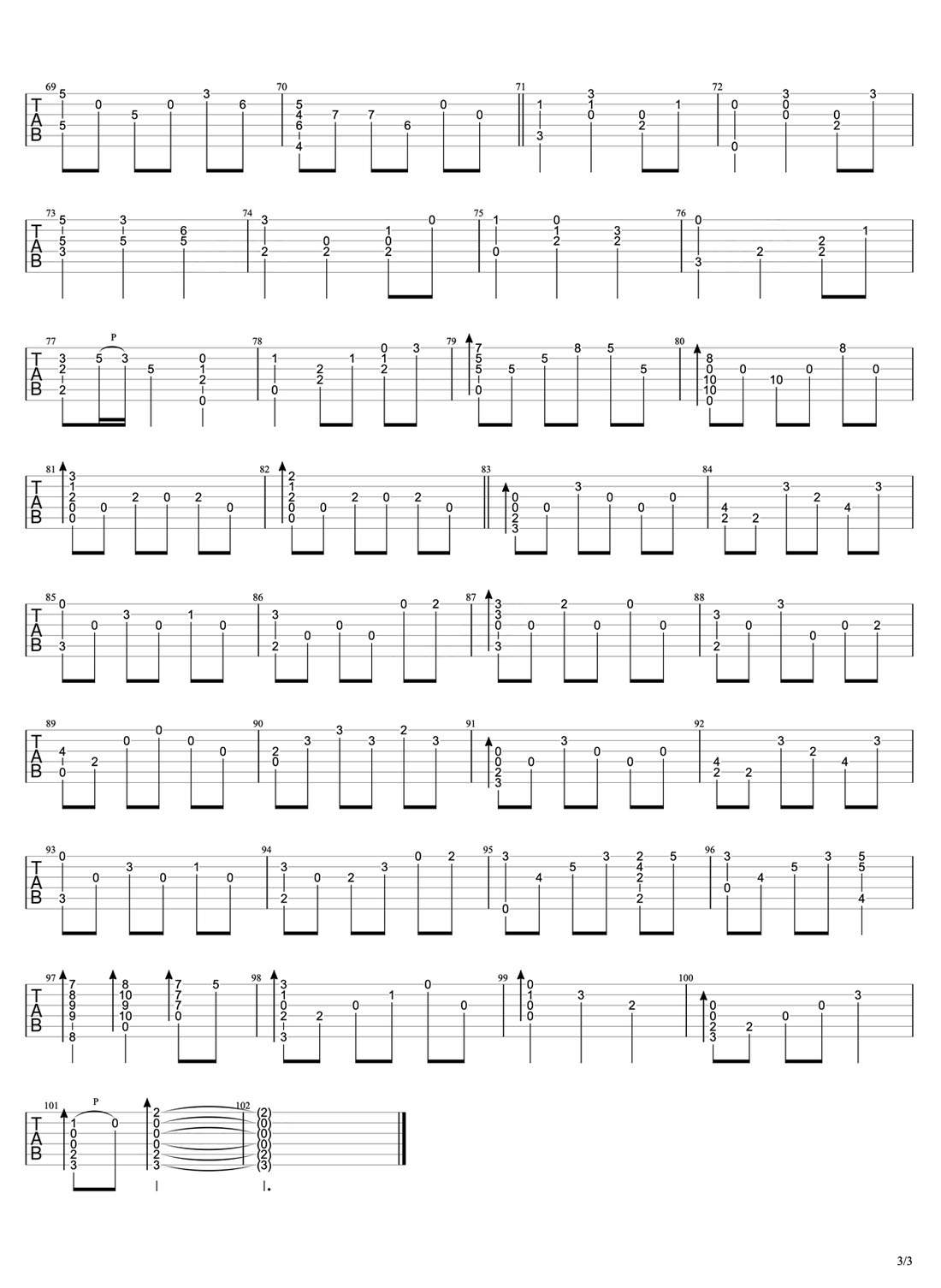 重新開始吉他譜_久石讓_C調指彈/獨奏譜_電影千與千尋插曲_圖譜3