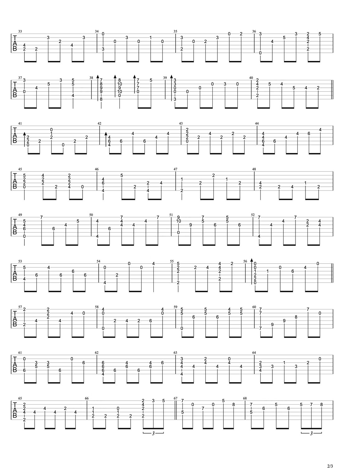 重新開始吉他譜_久石讓_C調指彈/獨奏譜_電影千與千尋插曲_圖譜2