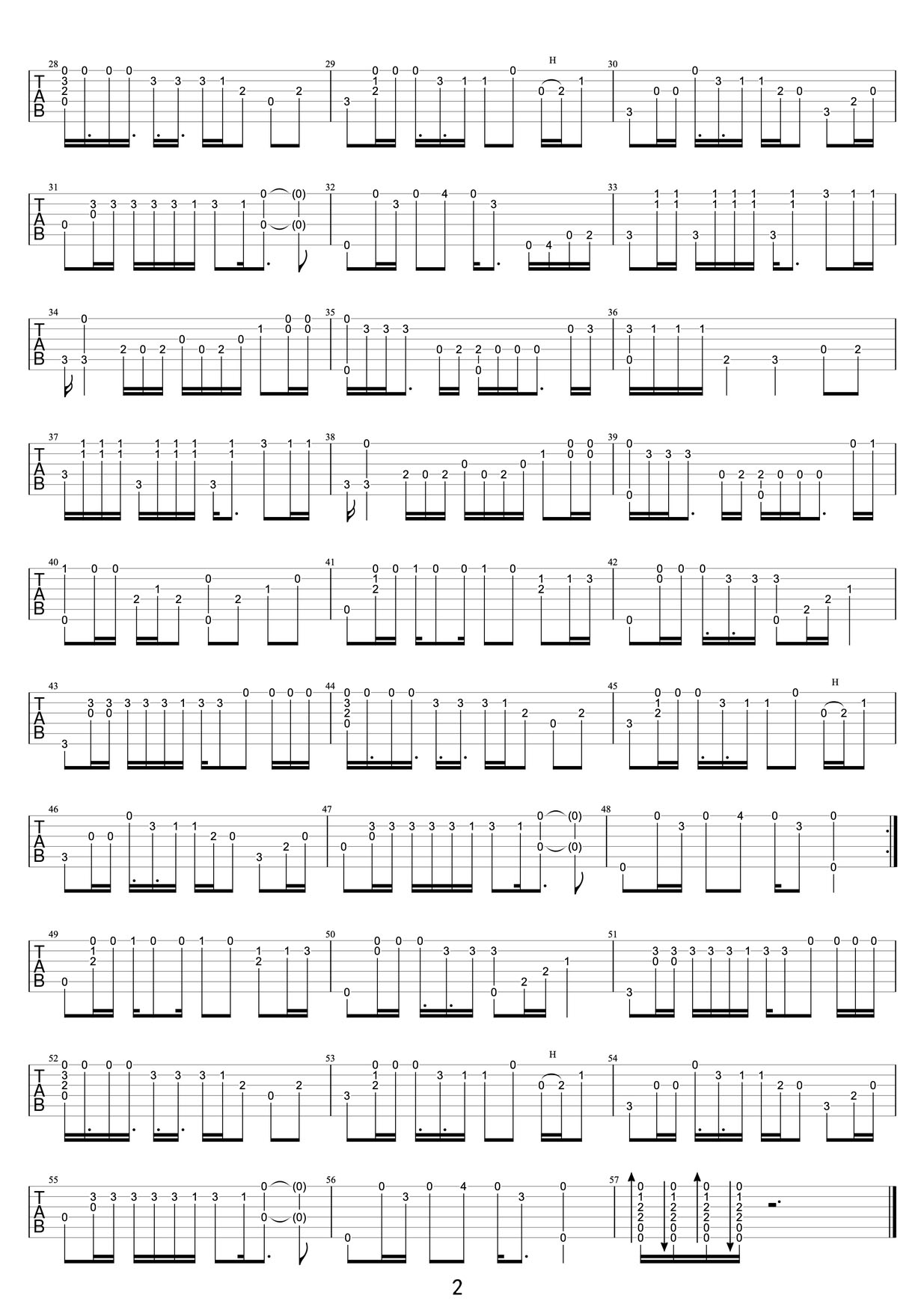 Hotel California加州旅館吉他譜_老鷹樂隊(duì)_G調(diào)指彈/獨(dú)奏譜_簡(jiǎn)單版_圖譜2
