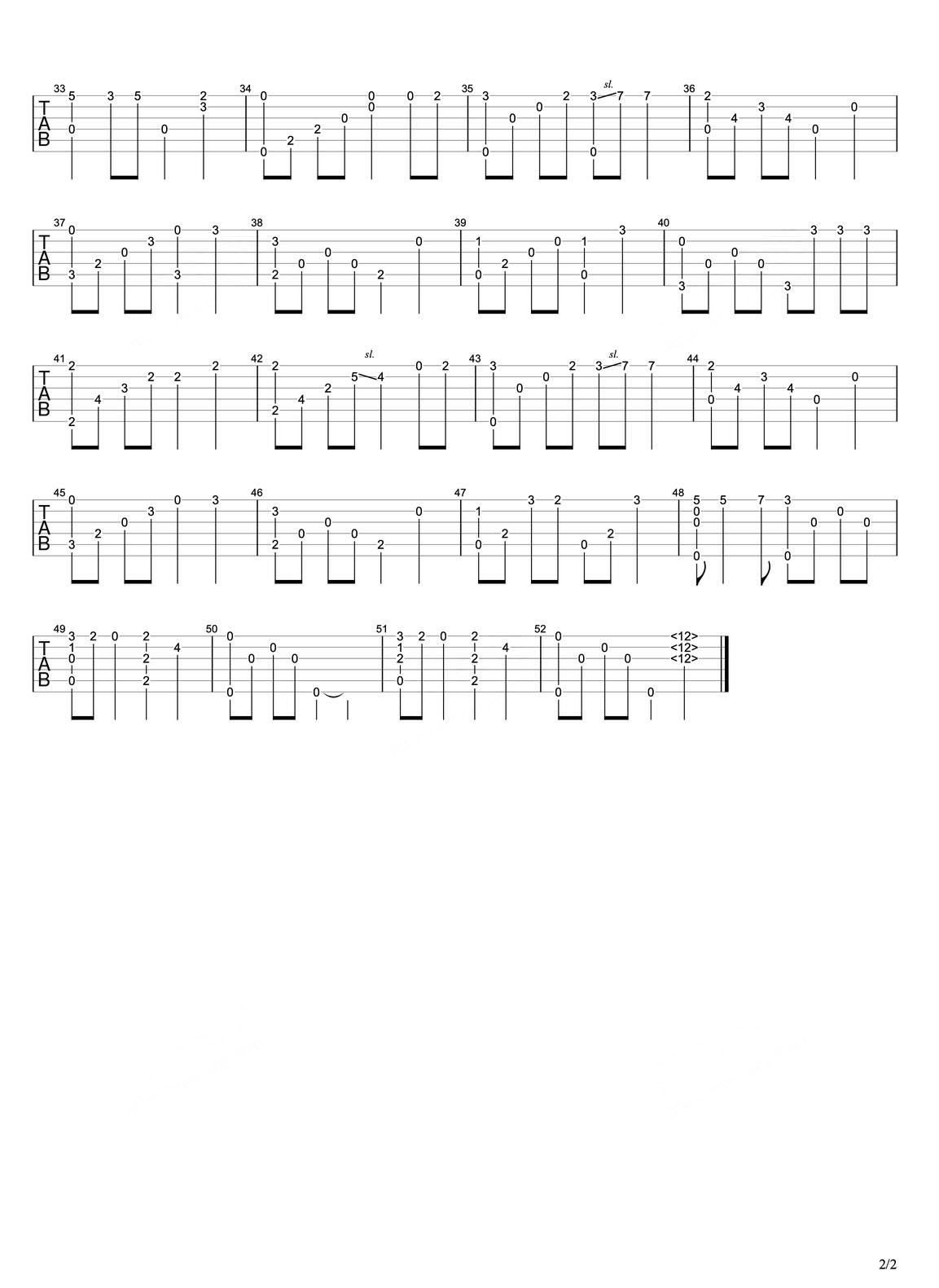 天空之城吉他譜_久石讓_C調指彈/獨奏譜_高還原_圖譜2
