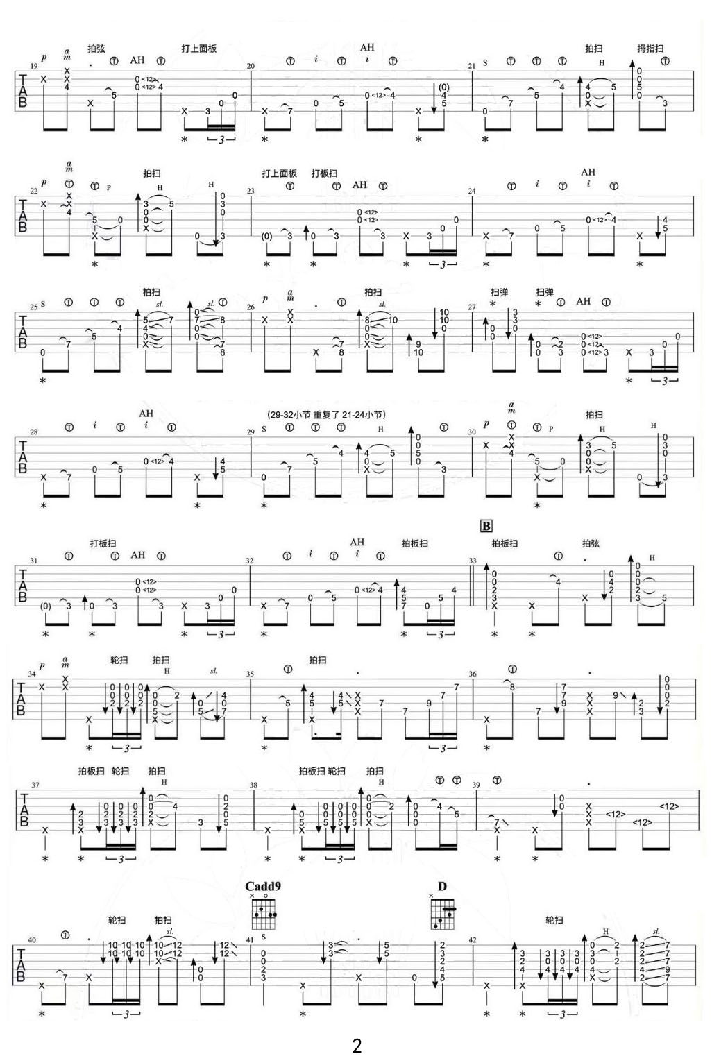 Revolution吉他譜_飛兒樂團_C調指彈/獨奏譜_高還原_圖譜2