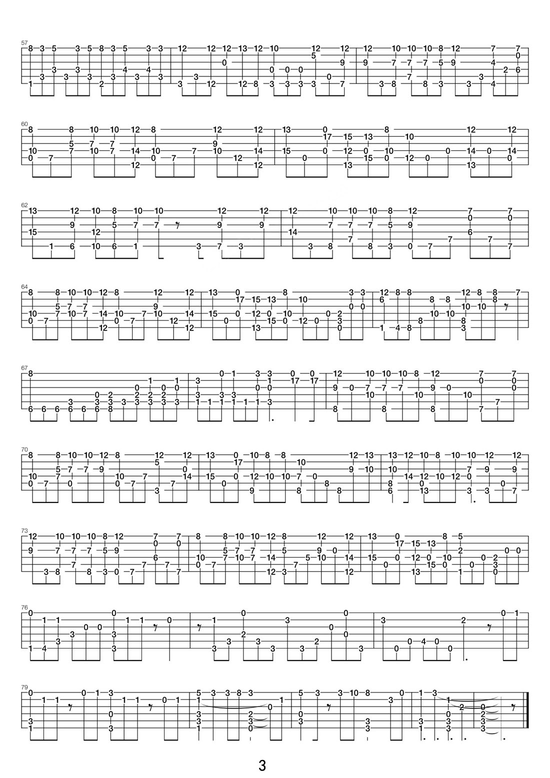 沒那么簡單吉他譜_黃小琥_C調指彈/獨奏譜_高清重制版_圖譜3