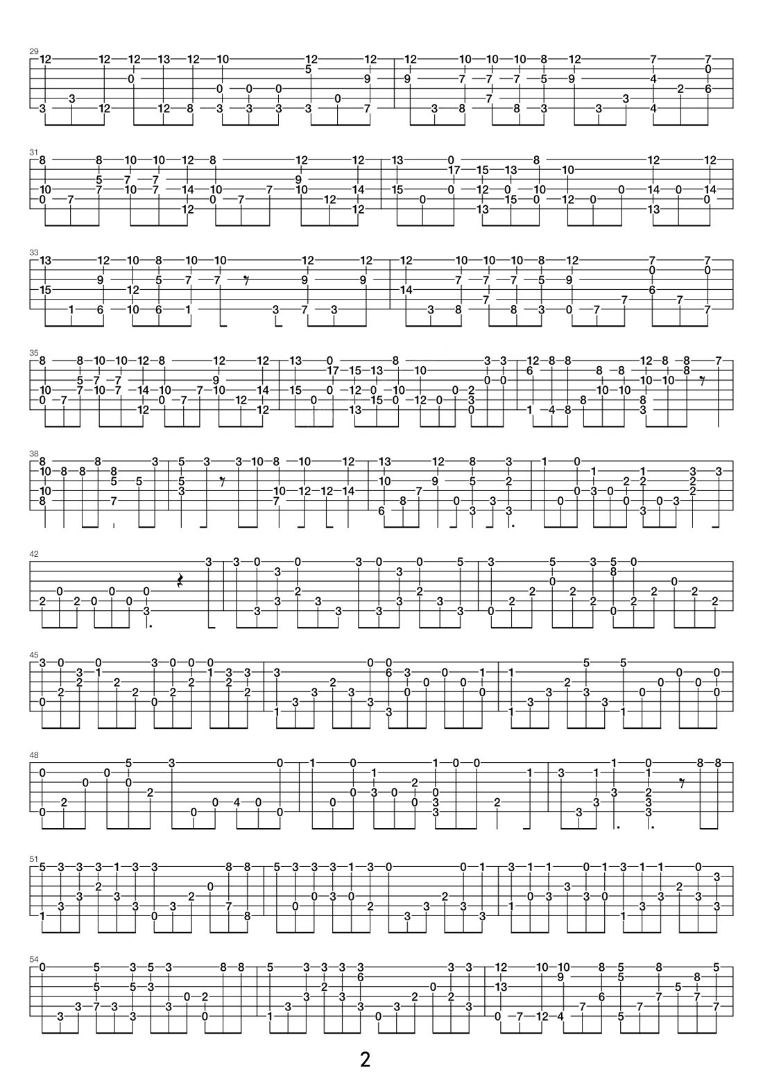 沒那么簡單吉他譜_黃小琥_C調指彈/獨奏譜_高清重制版_圖譜2