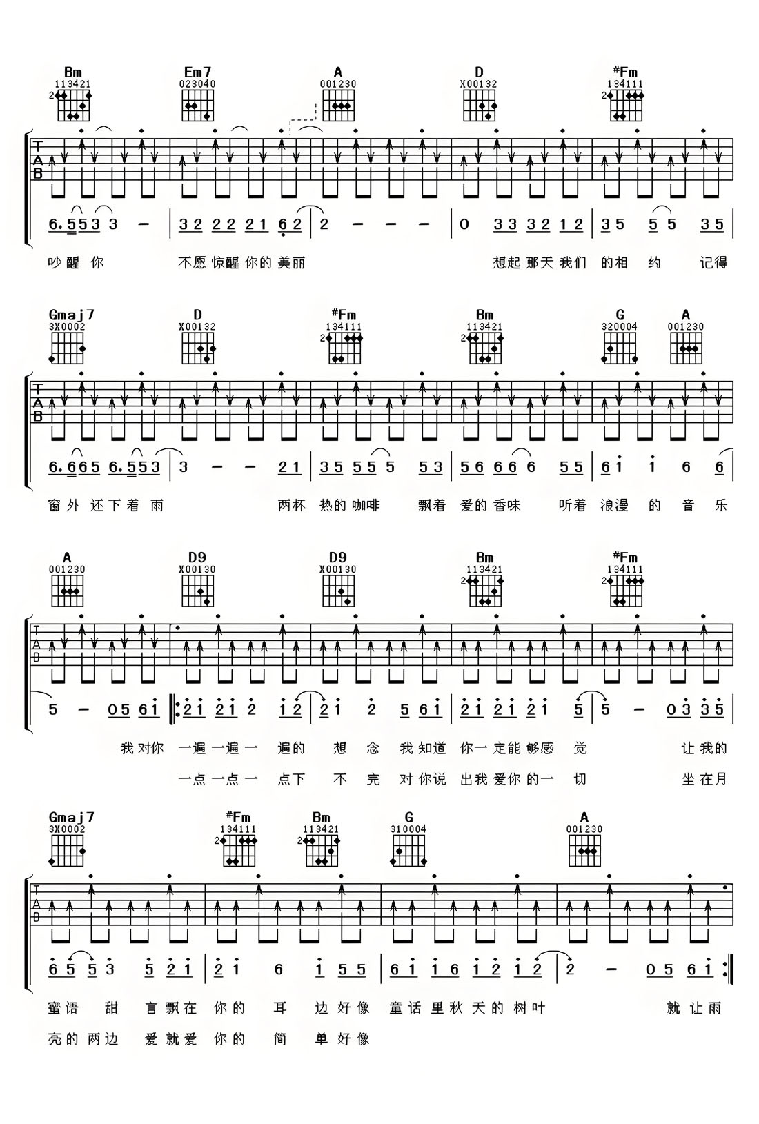 愛情木瓜吉他譜_1983組合_D調和弦彈唱譜_高清重制版_圖譜2