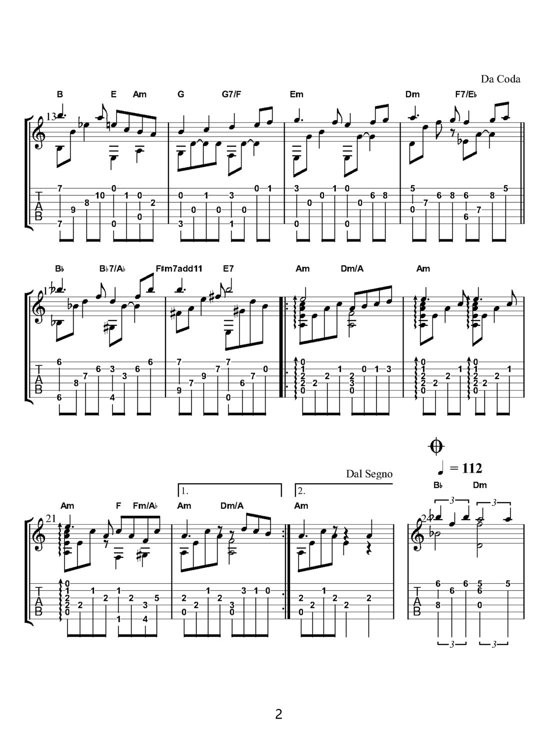 天鵝湖吉他譜_柴可夫斯基_C調指彈/獨奏譜_經典歌曲_圖譜2