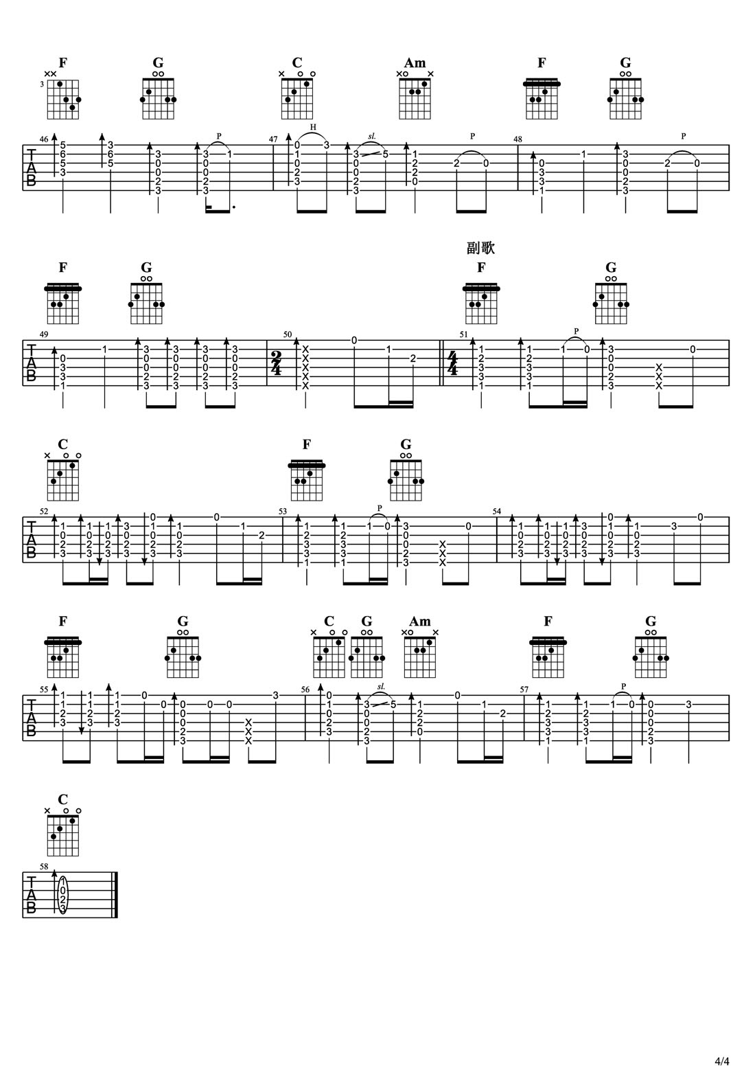 All Falls Down吉他譜_David Bowie_C調指彈/獨奏譜_圖譜4