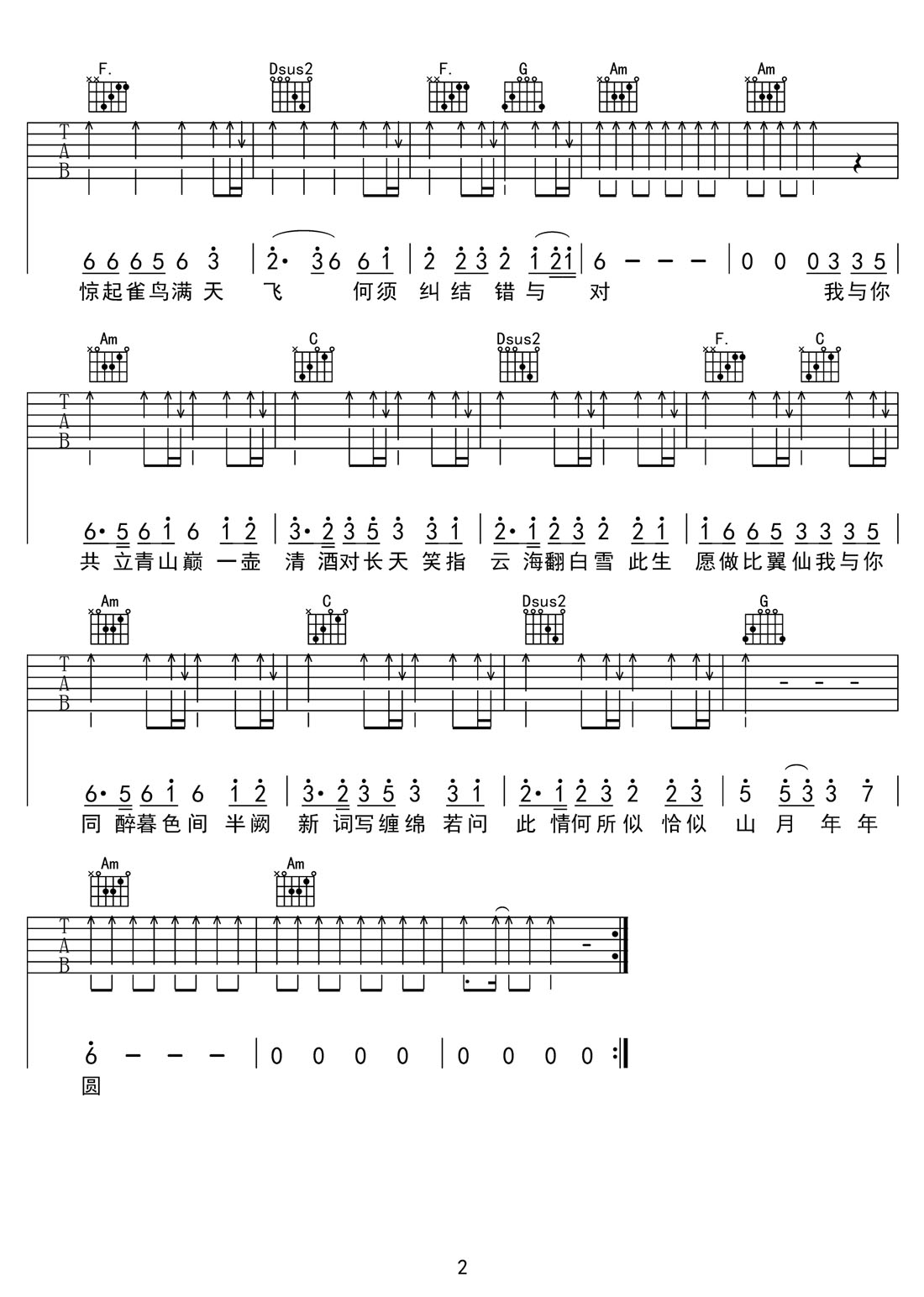 青山顛吉他譜_煙嗓老K_C調(diào)和弦彈唱譜_完美帶前奏_圖譜2
