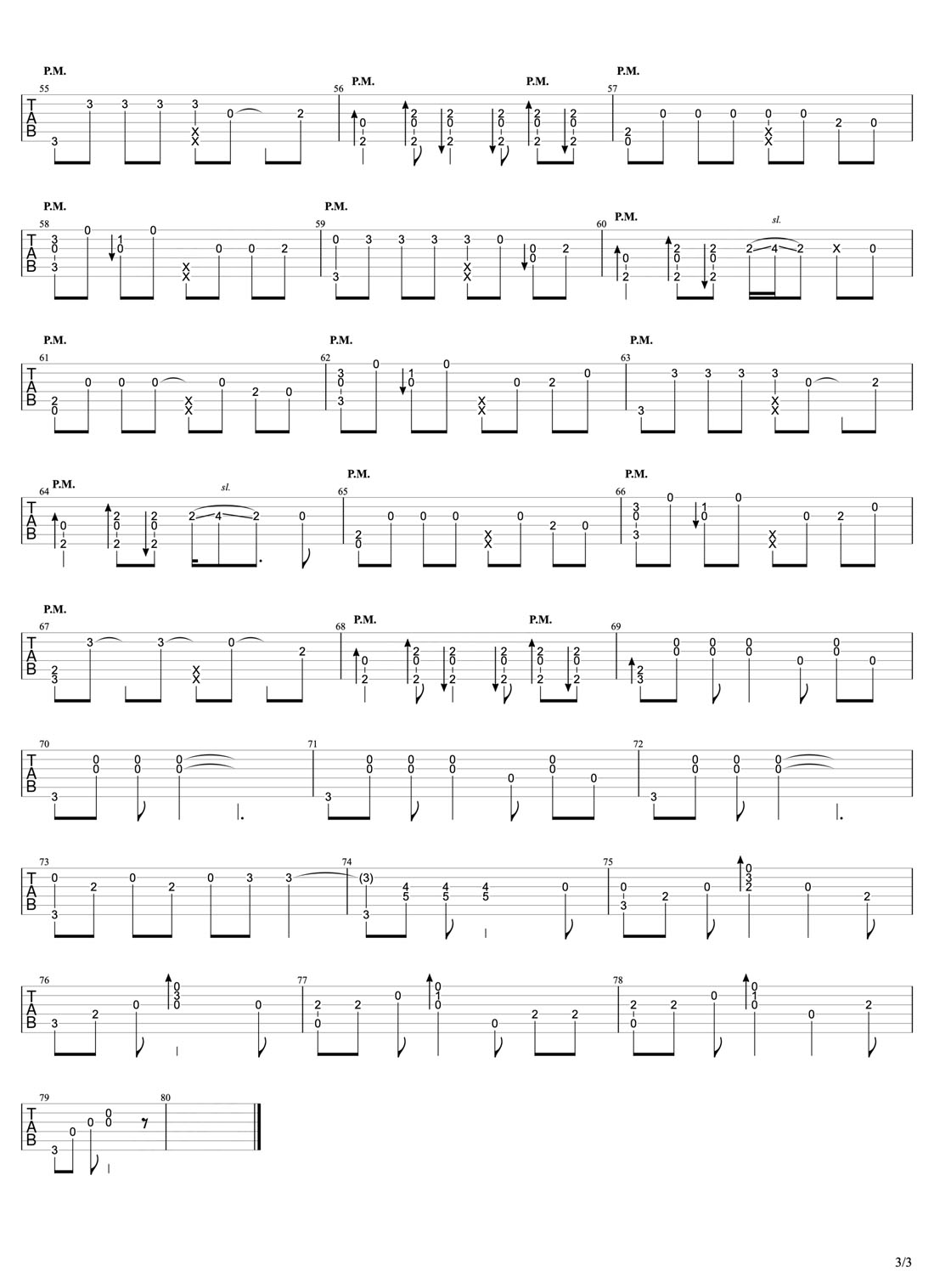 夜空中最亮的星吉他譜_逃跑計劃樂隊_C調指彈/獨奏譜_原版改編_圖譜3