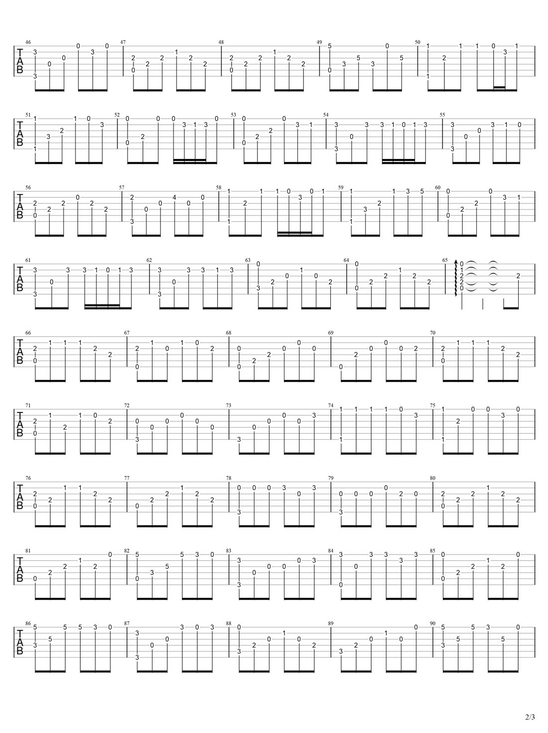 余香吉他譜_張小九_C調指彈/獨奏譜_高清新編_圖譜2