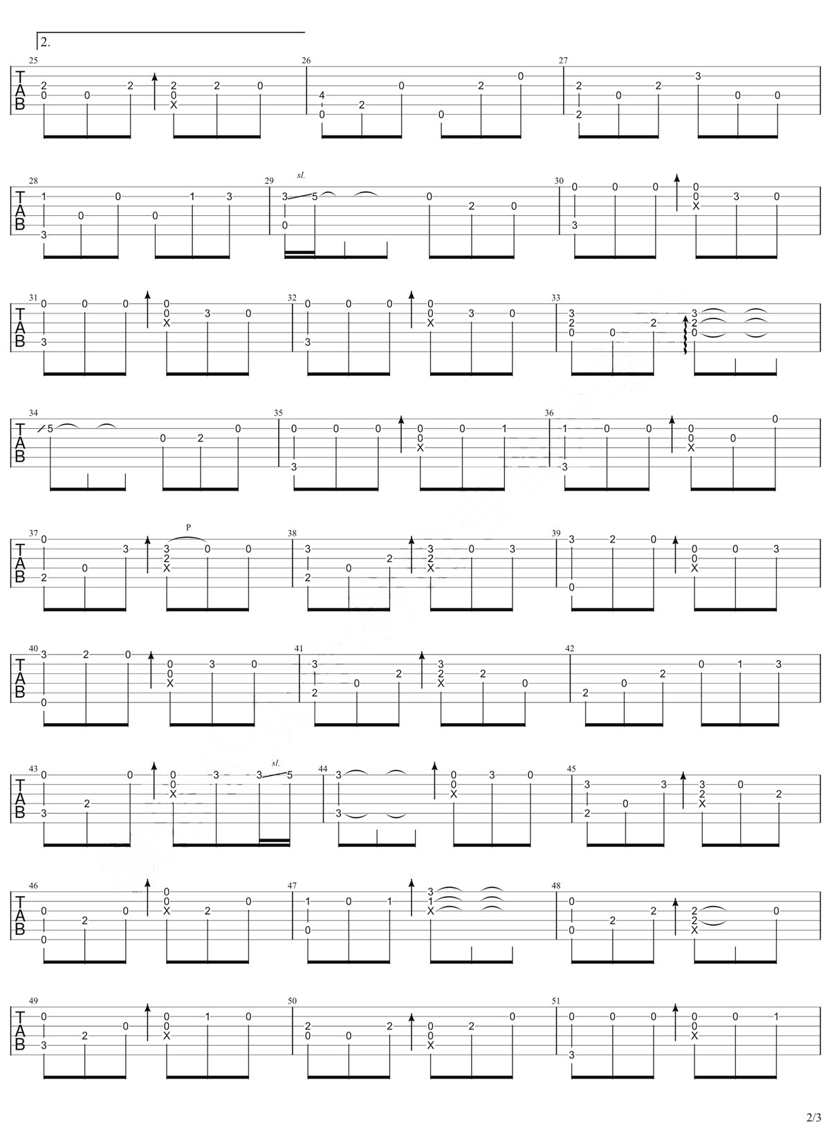 老街吉他譜_李榮浩_G調指彈/獨奏譜_高清重制版_圖譜2