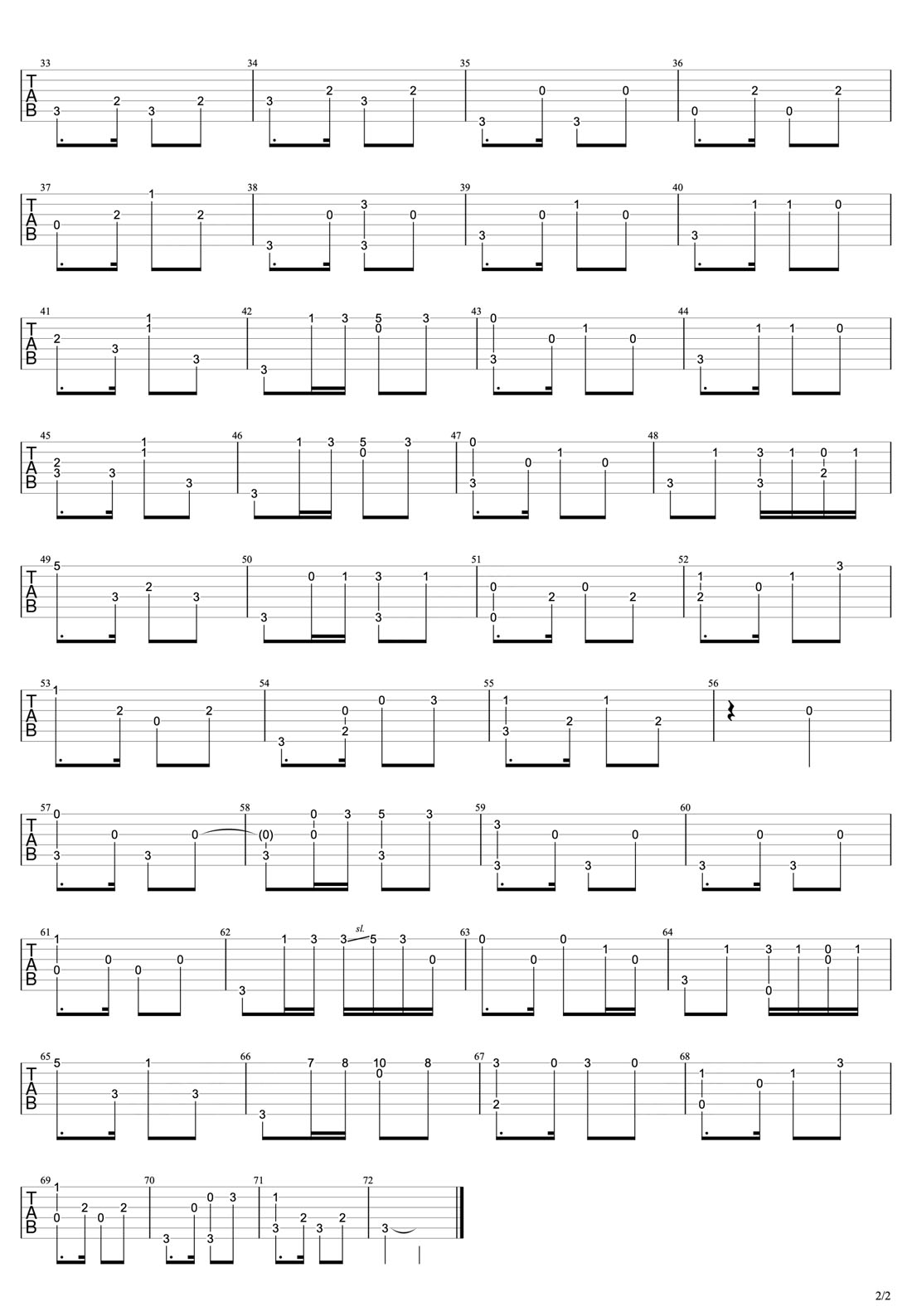 我要你吉他譜_任素汐_C調(diào)指彈/獨奏譜_高清重制版_圖譜2