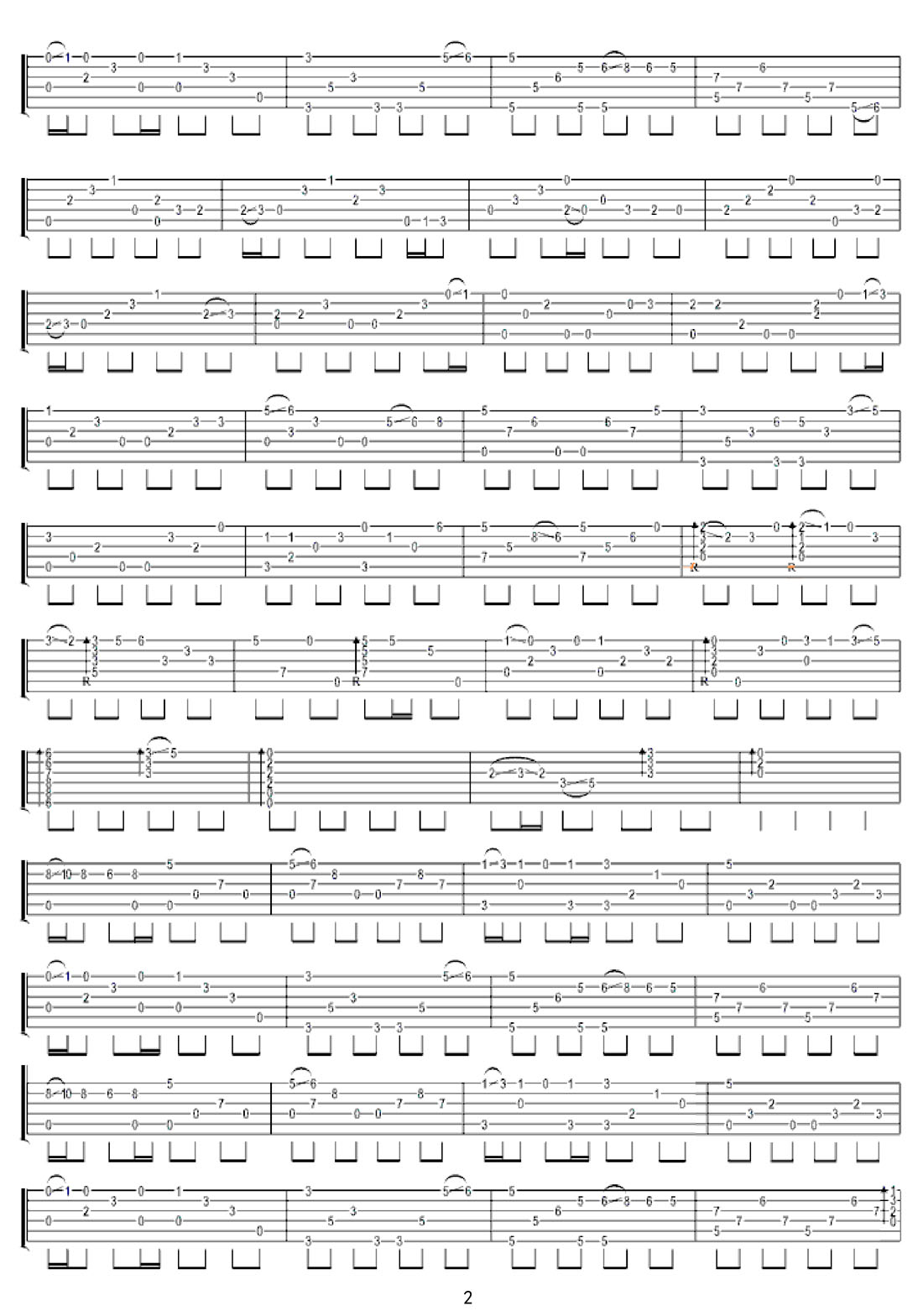 我衷心地感謝你吉他譜_山口百惠_C調指彈/獨奏譜_簡單版_圖譜2