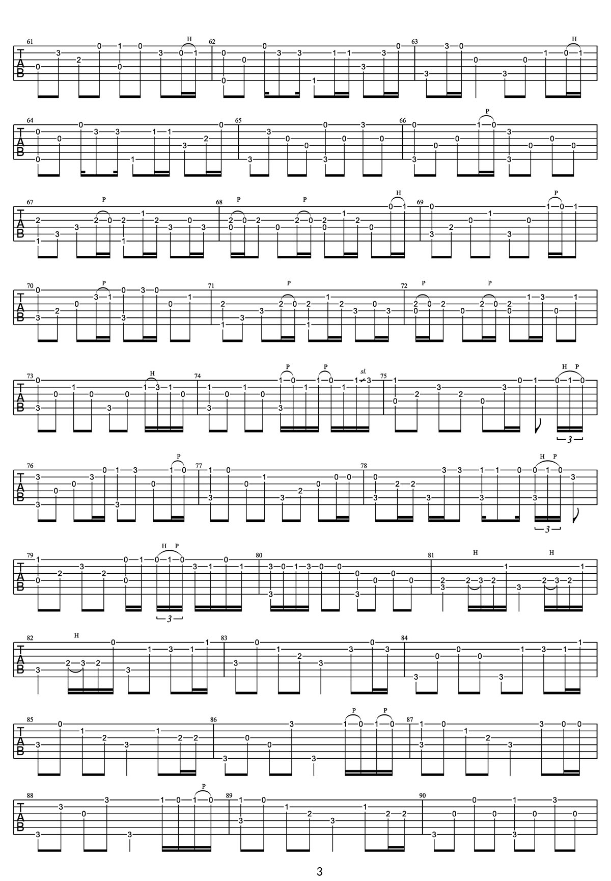 November Rain吉他譜_gunsn Roses_C調指彈/獨奏譜_完美版_圖譜3