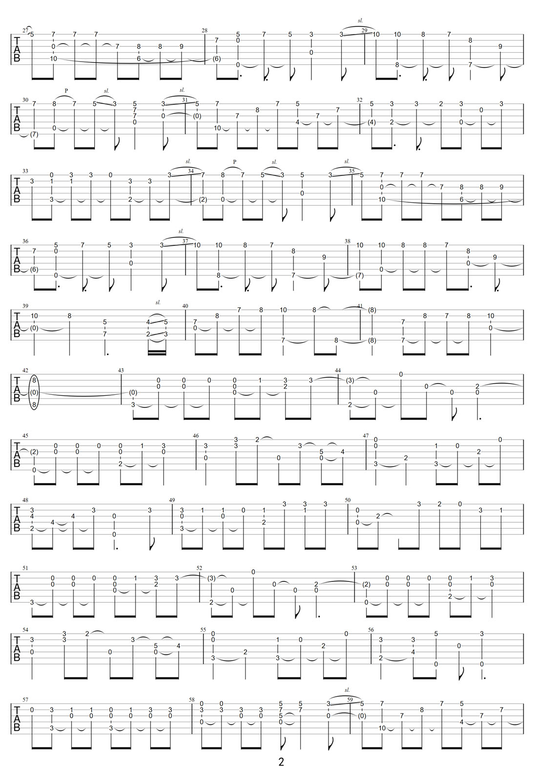 孤單北半球吉他譜_梁靜茹_C調指彈/獨奏譜_高清新編_圖譜2