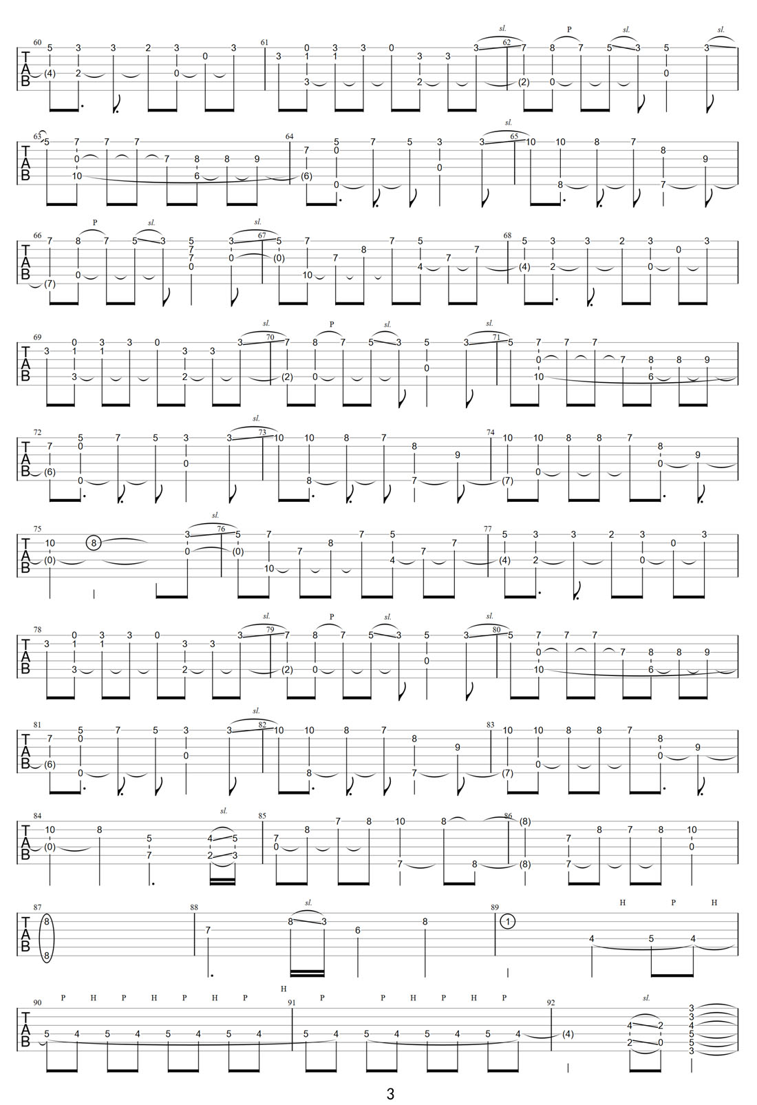孤單北半球吉他譜_梁靜茹_C調指彈/獨奏譜_高清新編_圖譜3