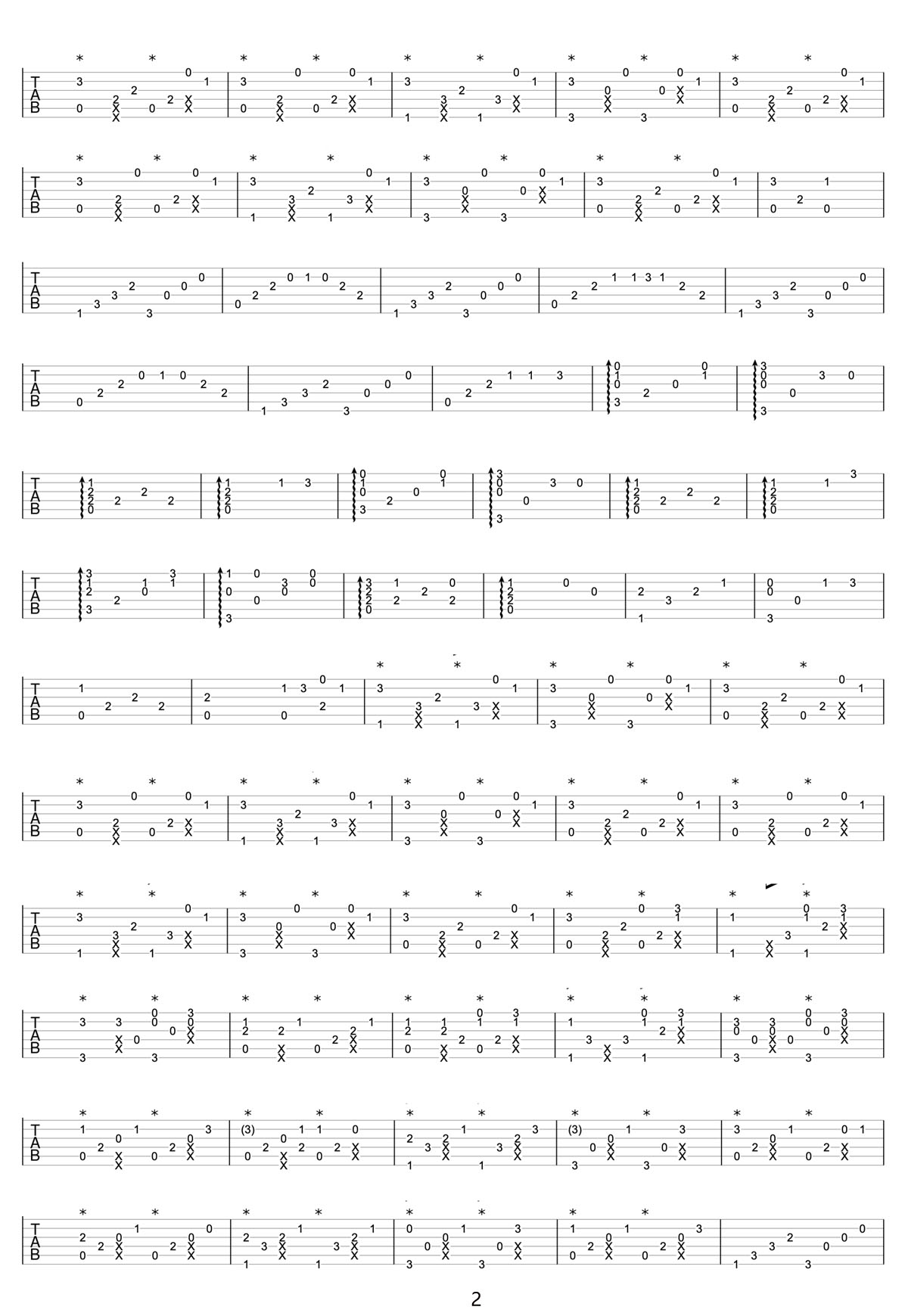 Take Me Hand吉他譜_Cecile corbel_C調指彈/獨奏譜_簡單版_圖譜2