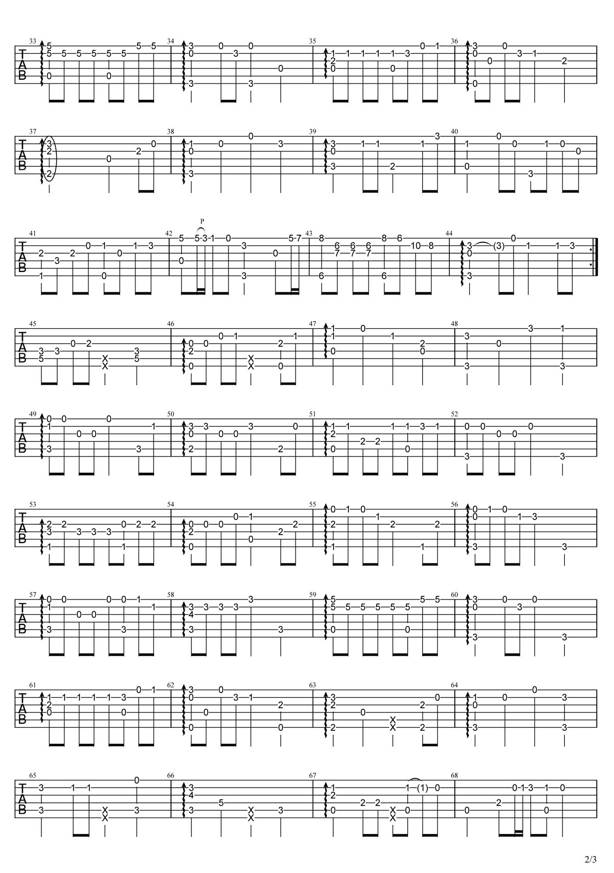 野孩子吉他譜_楊千嬅_D調指彈/獨奏譜_新改編_圖譜2