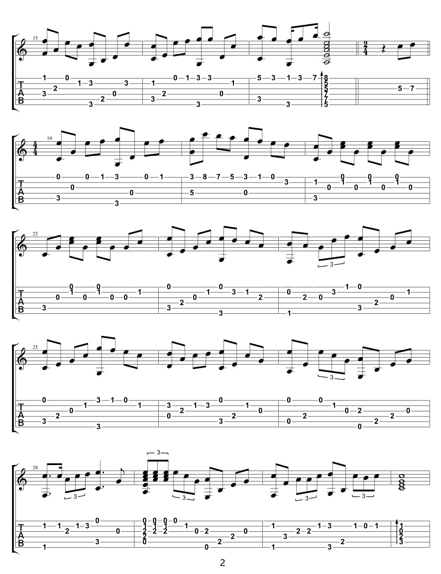 Shall We Talk吉他譜_陳奕迅_C調指彈/獨奏譜_高清重制版_圖譜2