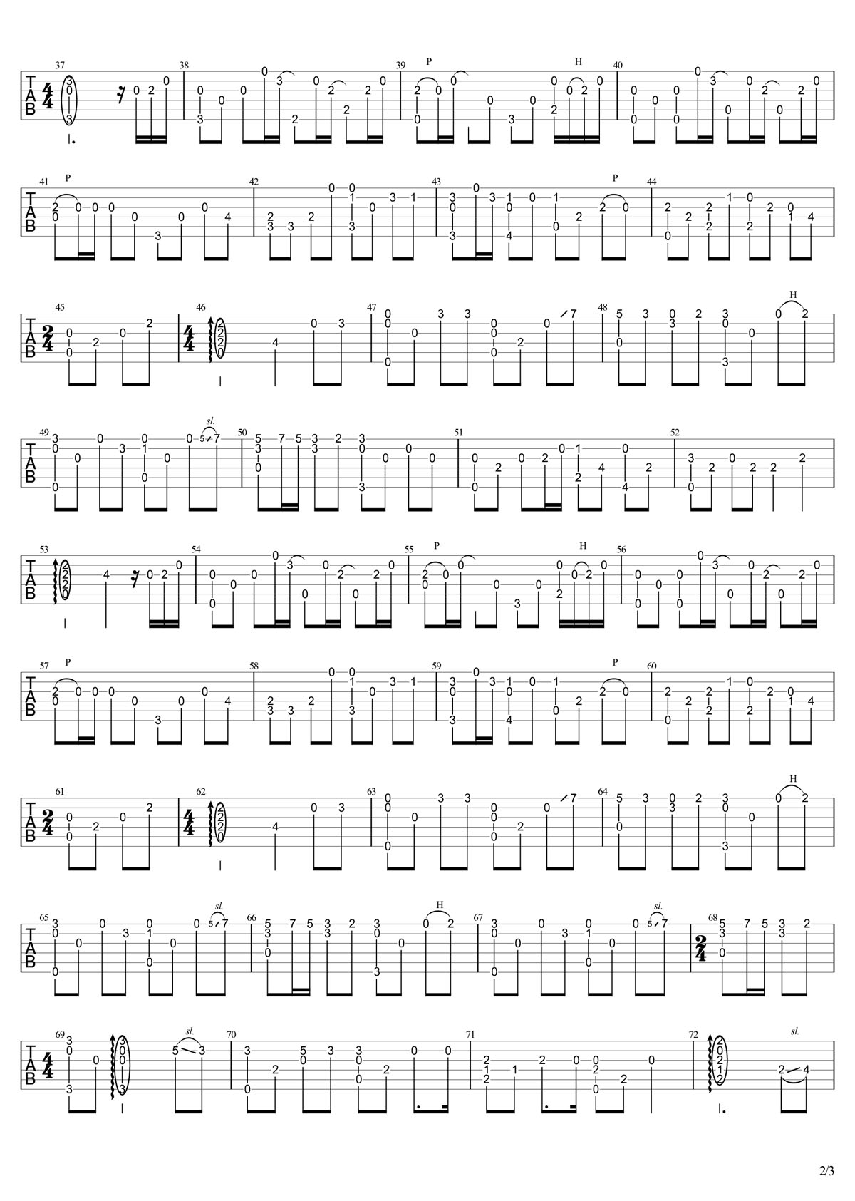死別シャノン吉他譜_Gumi_C調(diào)指彈/獨(dú)奏譜_高清_圖譜2