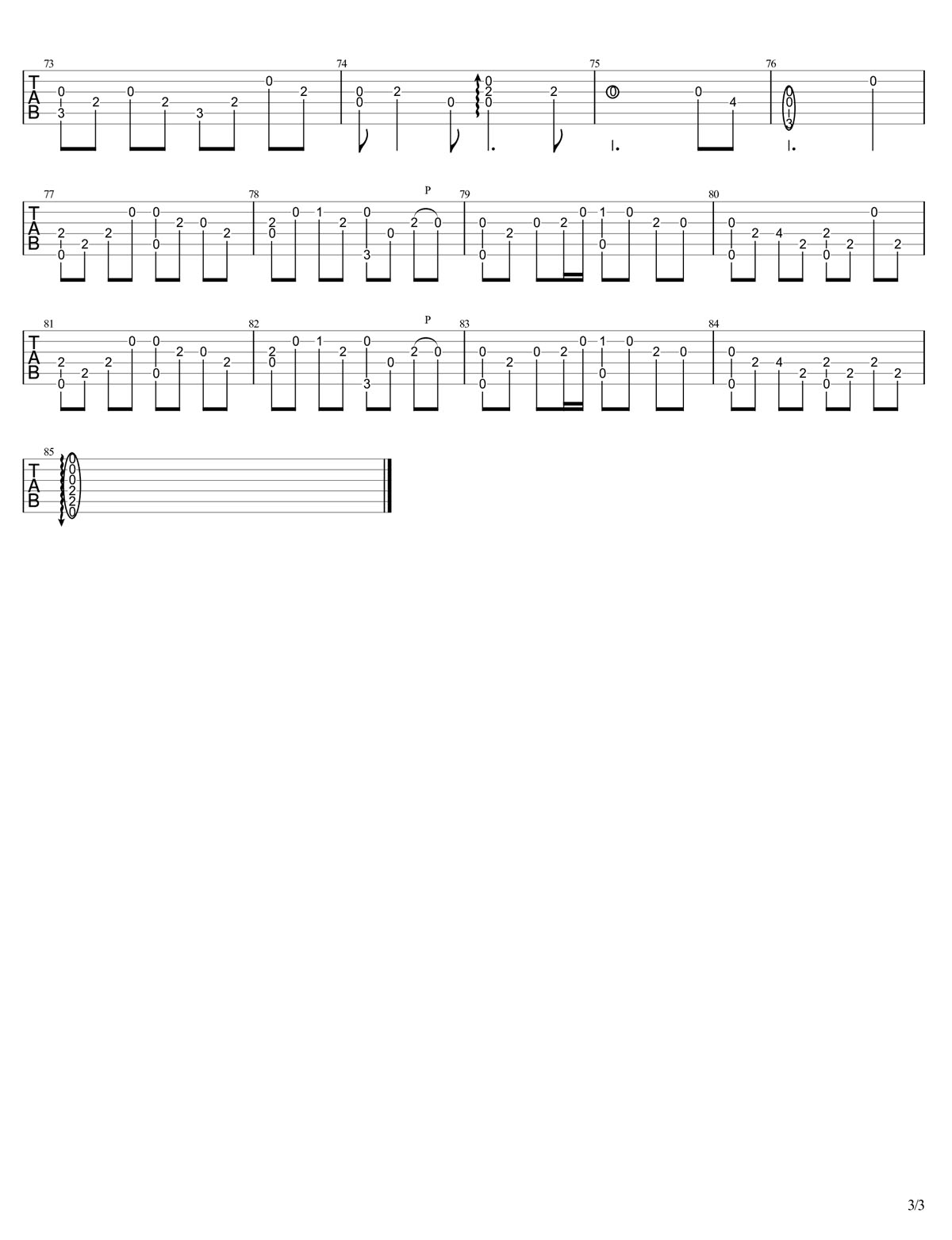 死別シャノン吉他譜_Gumi_C調(diào)指彈/獨(dú)奏譜_高清_圖譜3