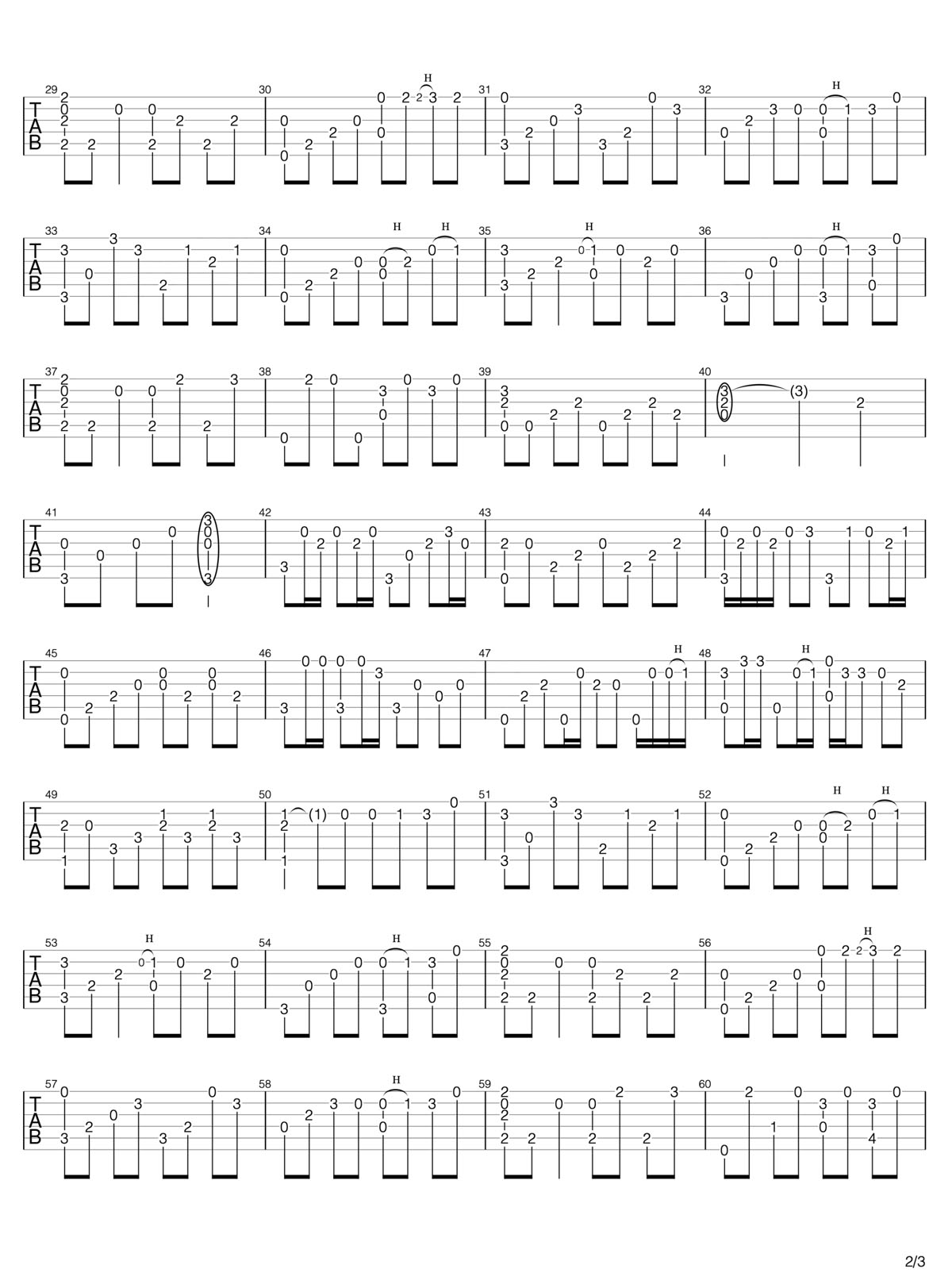 成全吉他譜_劉若英_B調指彈/獨奏譜_接近原版_圖譜2