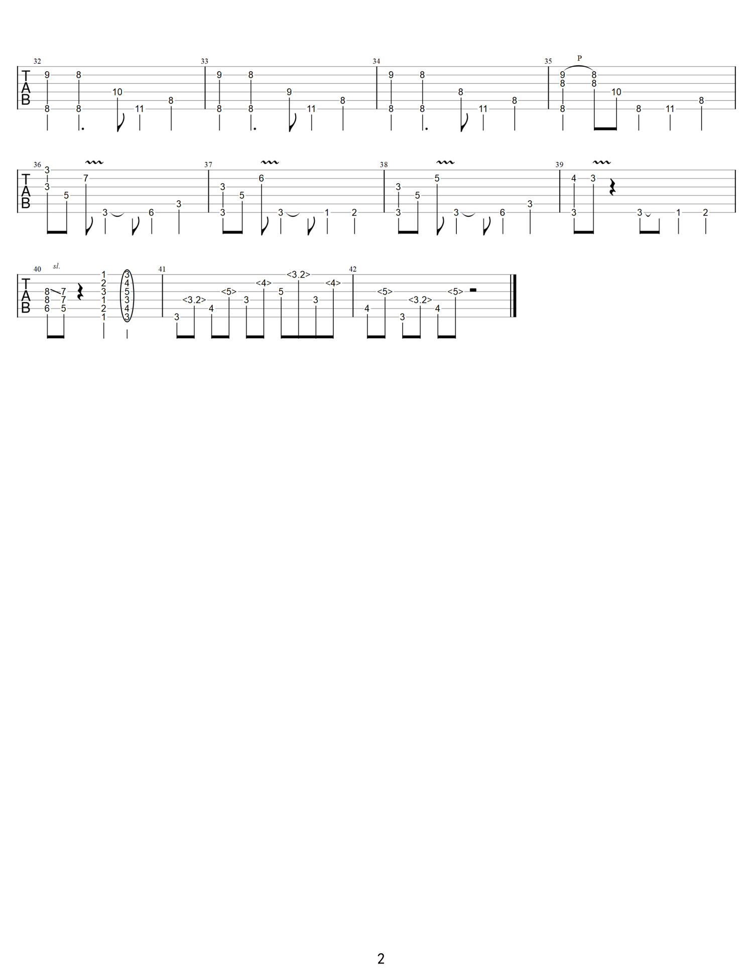 Mission Impossible吉他谱_Lalo Schifrin_C调指弹/独奏谱_碟中谍主题曲_图谱2