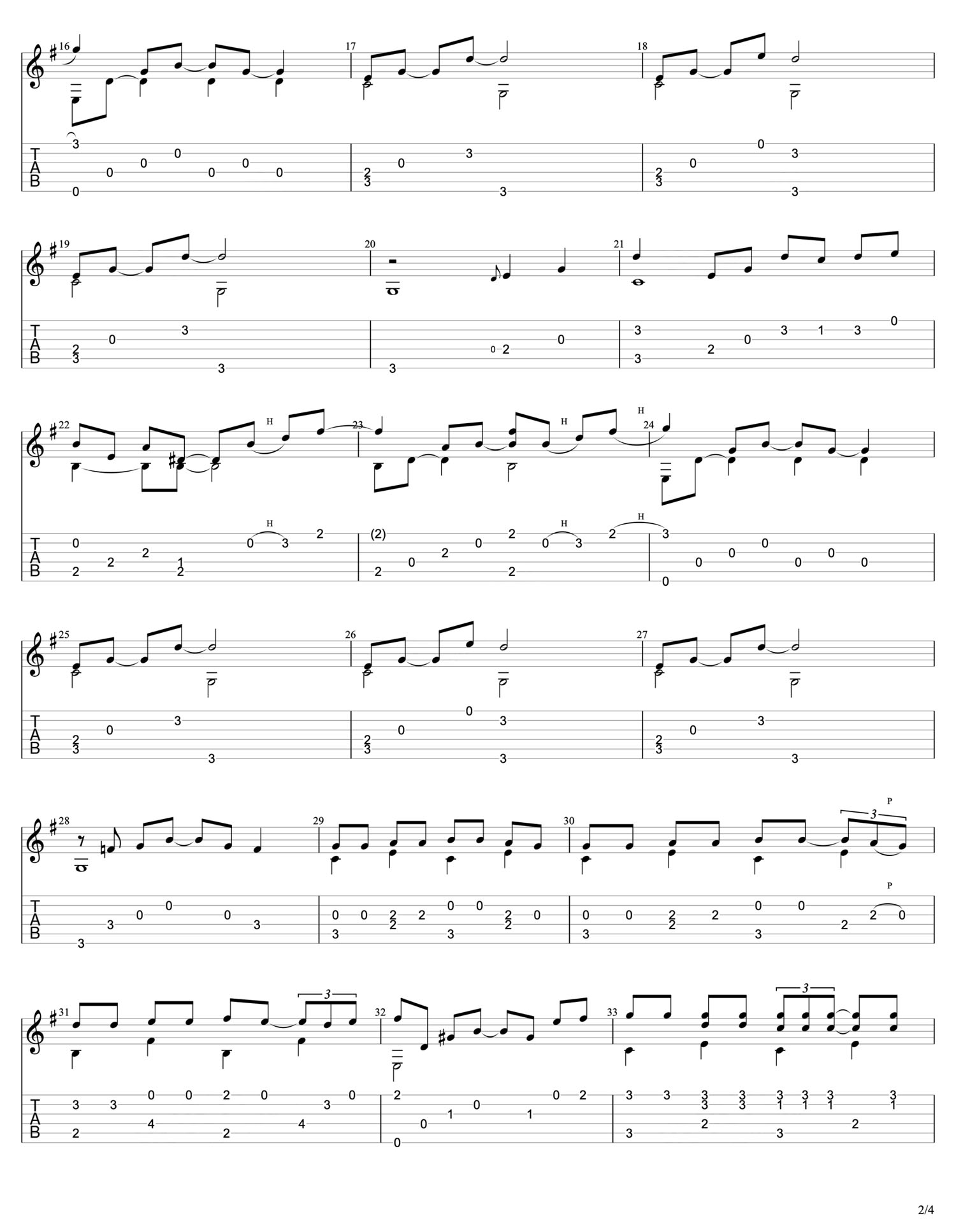 Close to you吉他谱_The Carpenters_C调指弹/独奏谱_世界名曲_图谱2